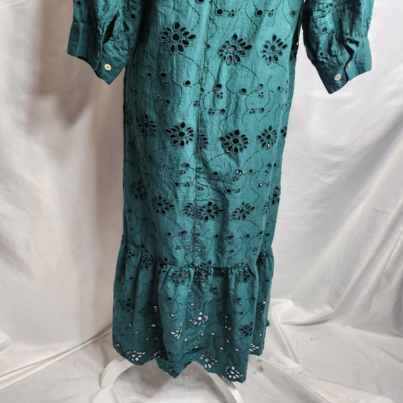DRA Los Angeles  Dress Size XS Green Color Autumn Maxi Dress Boho  Cottagecore - Picture 6 of 14